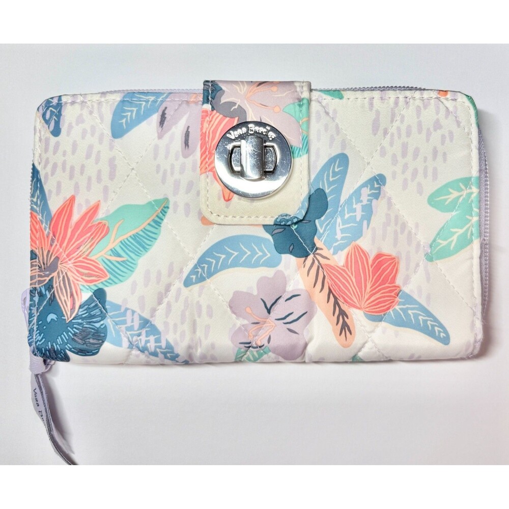 Vera Bradley Ultralight RFID Turnlock Wallet -Tropical Floral
